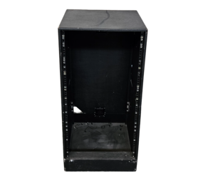 19'' rack hout zwart  met schuine voorkant 20 he OCC.