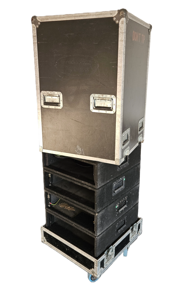 Flightcase  tbv stolp 60 x 60 x 112  OCC.