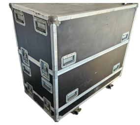 Flightcase tbv stolp 120 x 60 x 112 3 delig OCC.