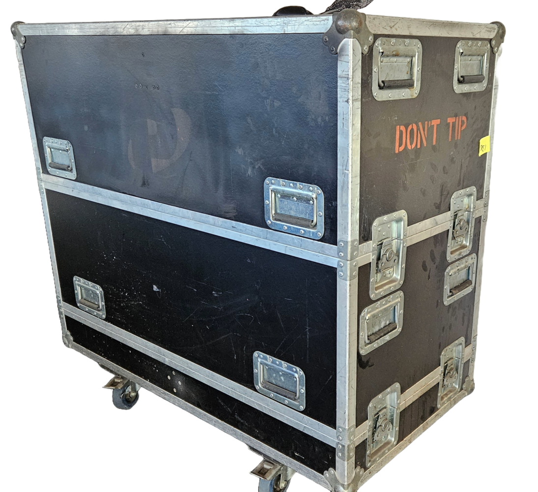 Flightcase tbv stolp 120 x 60 x 112 3 delig OCC.