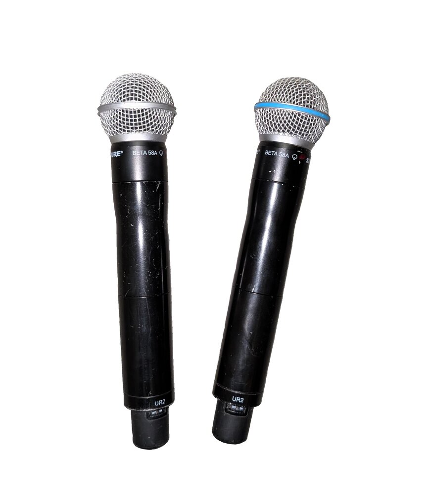 Shure Flightcase incl. 1x Shure UR4D en 2x UR2 beta58 handheld K4e