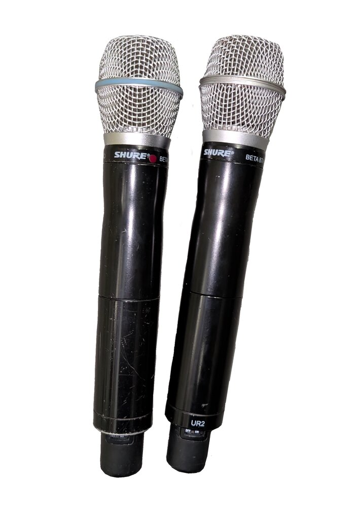 Shure Flightcase incl. 1x Shure UR4D en 2x UR2 beta87 handheld K4e