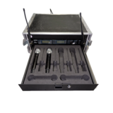 Shure Flightcase incl. 1x Shure UR4D en 2x UR2 beta87 handhelds