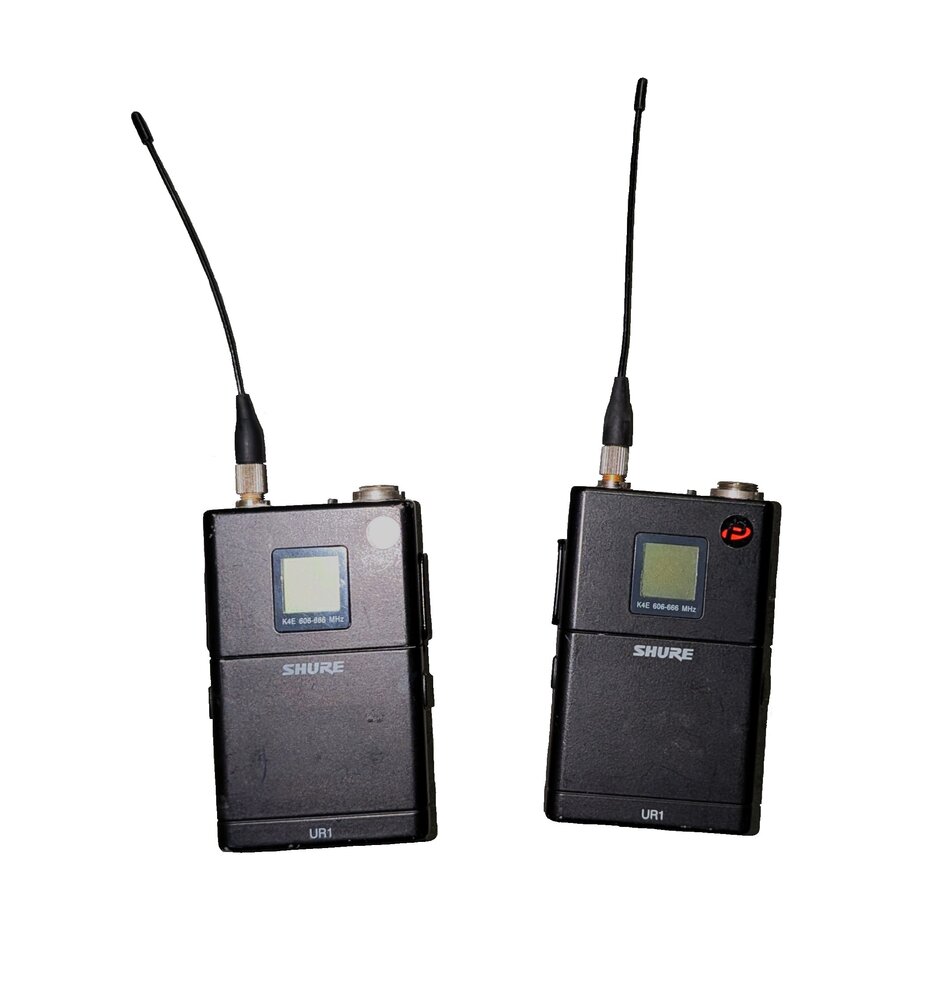 Shure Flightcase incl. 1x Shure UR4D en 2x UR1 bodypack K4E