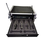 Shure Flightcase incl. 1x Shure UR4D+ en 2x UR1 bodypack K4E