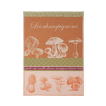 Coucke Linge Jacquard CHAMPIGNONS ROUILLE 50 x 75 cm 100% coton