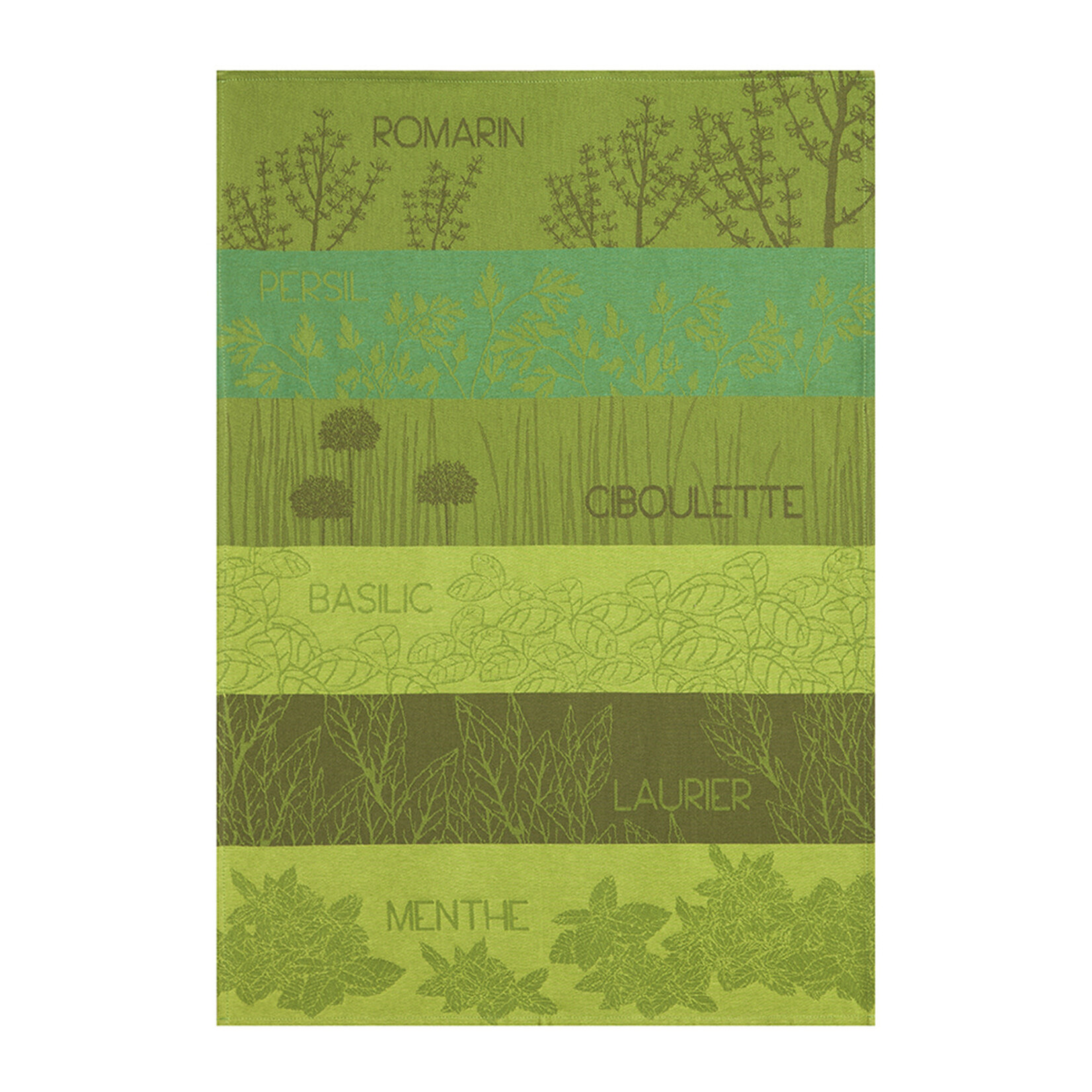 Coucke Linge Jacquard HERBES AROMATIQUES 50 x 75 cm 100% coton