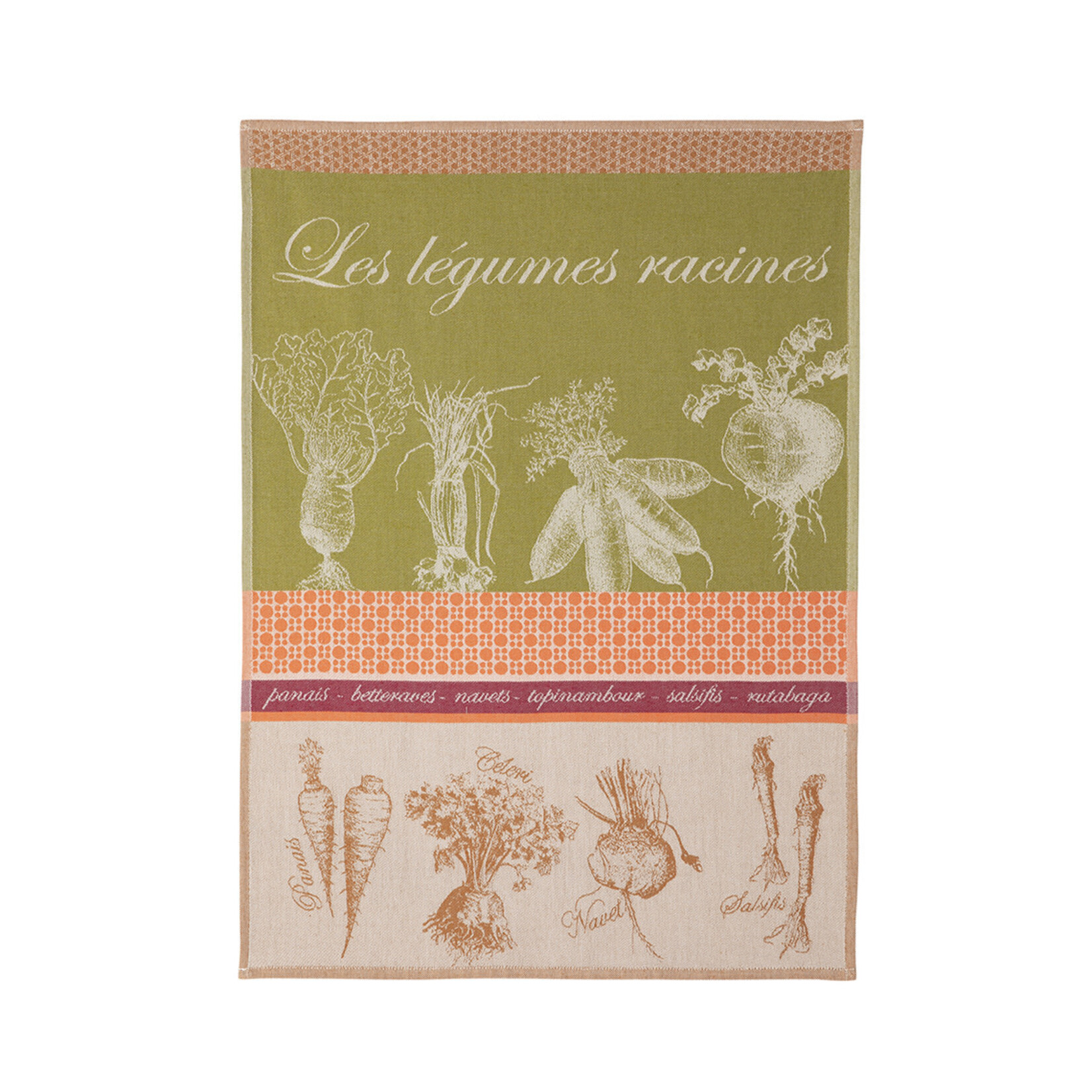 Coucke Linge Jacquard LEGUMES RACINE 50 x 75
