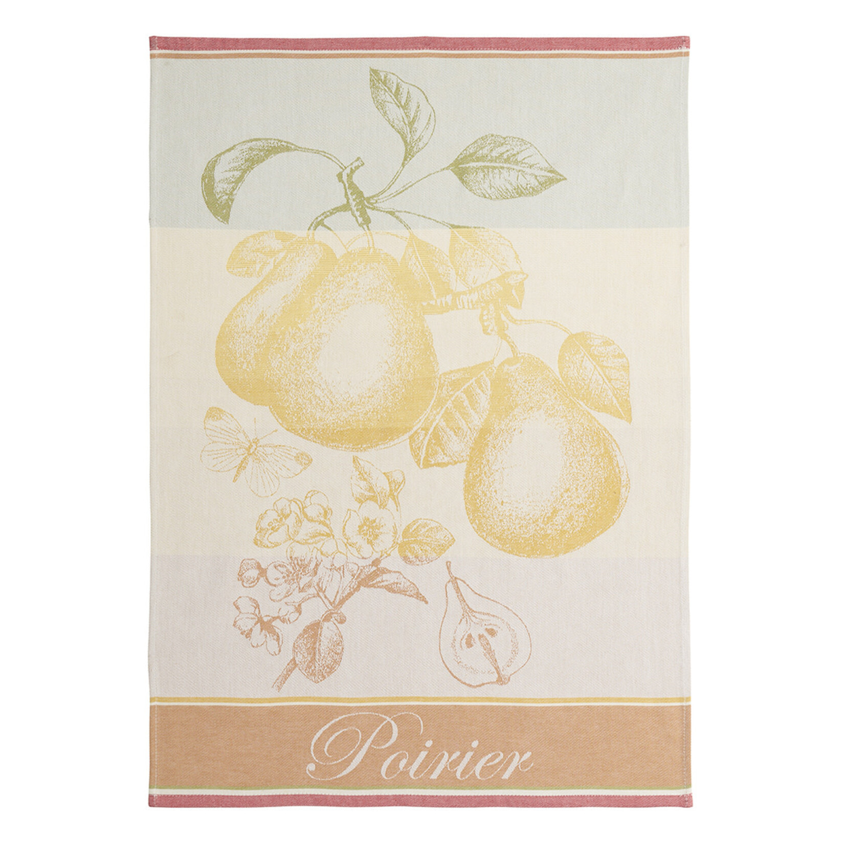 Coucke Linge Jacquard POIRIER JAUNE 50 x 75 cm 100% coton