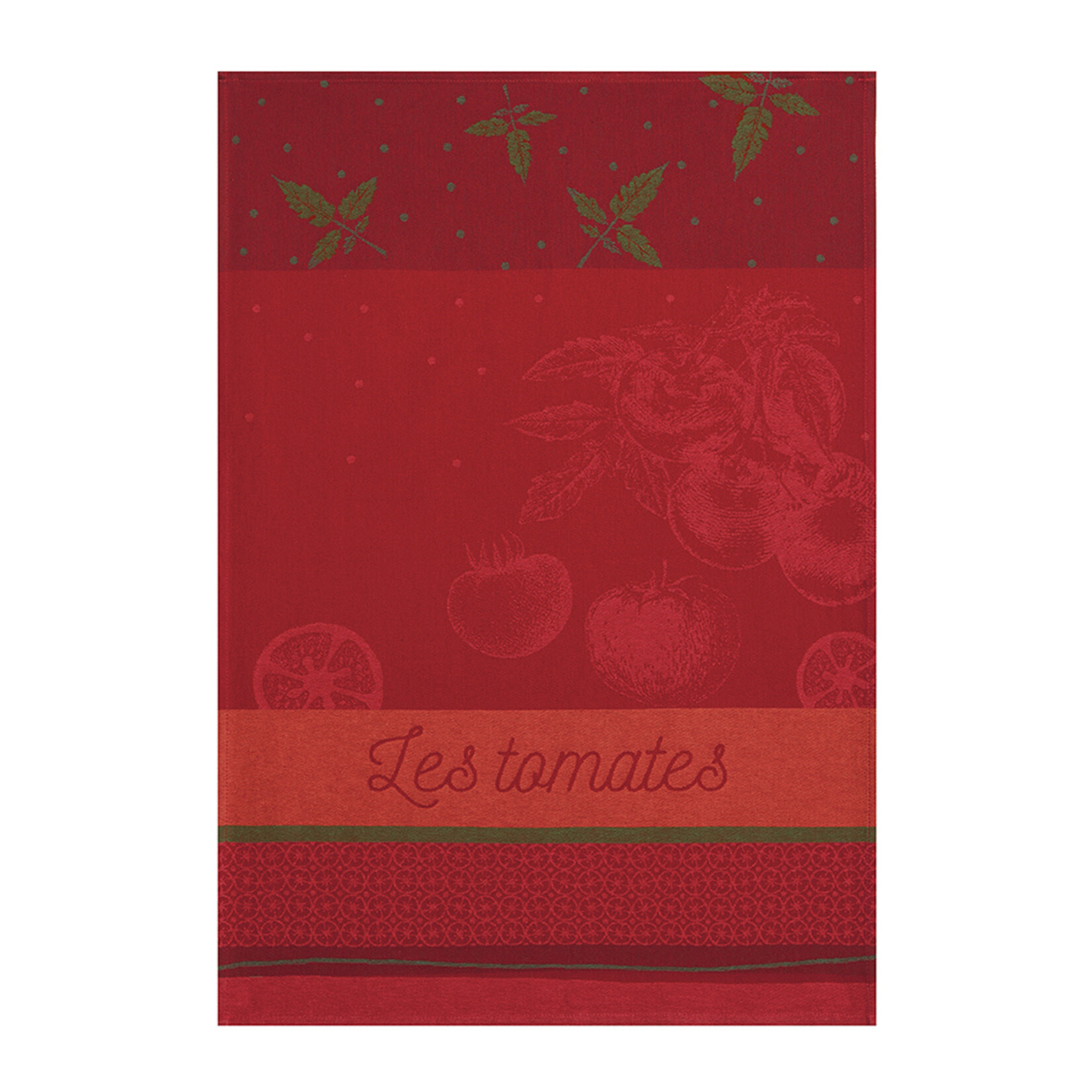 Coucke Linge Jacquard TOMATES DU POTAGER  50 x 75 cm 100% coton