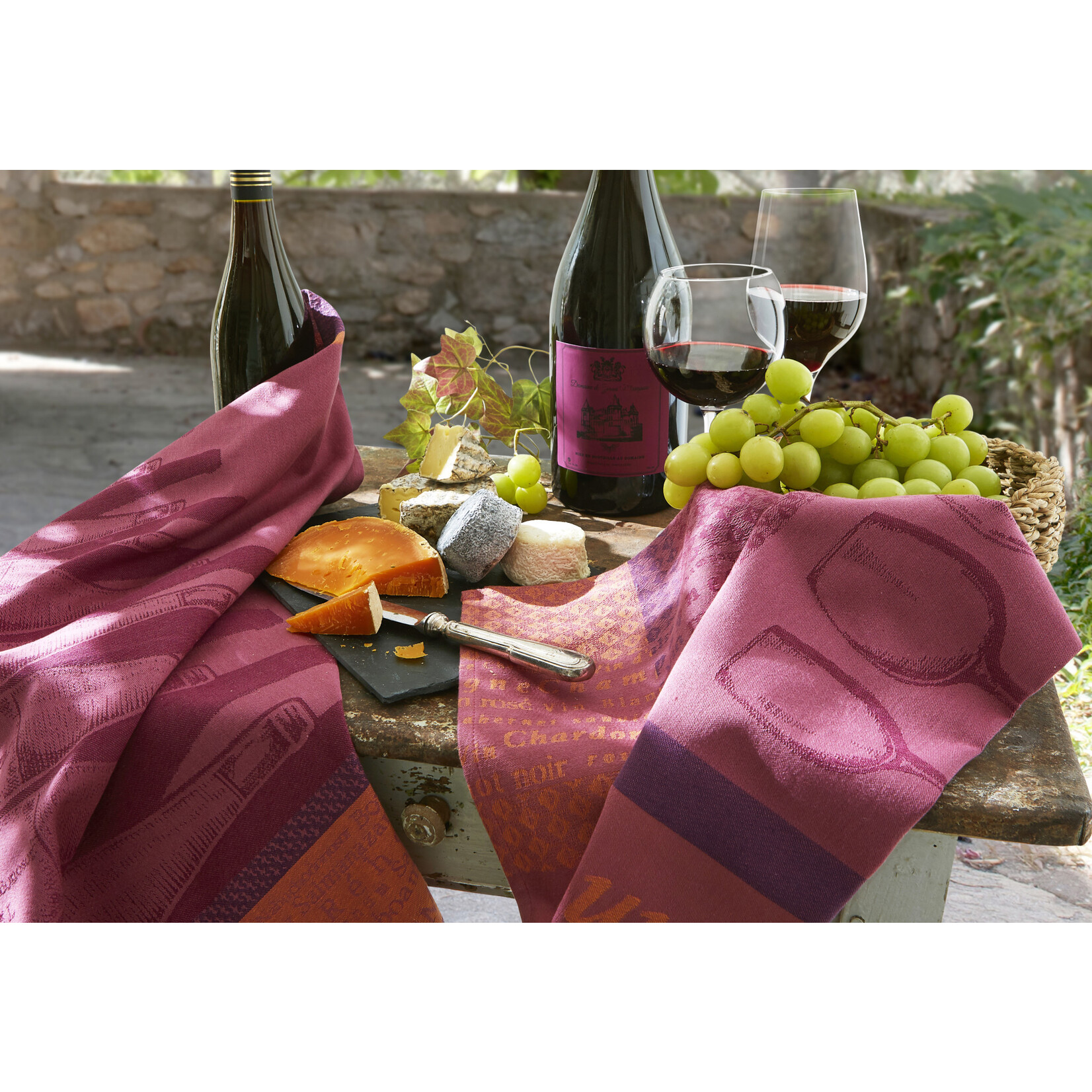Coucke Linge Jacquard VERRE A VIN 50 x 75 cm 100% coton