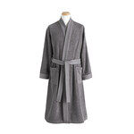 Alexandre Turpault Peignoir ESS-KIMO col kimono L graphite