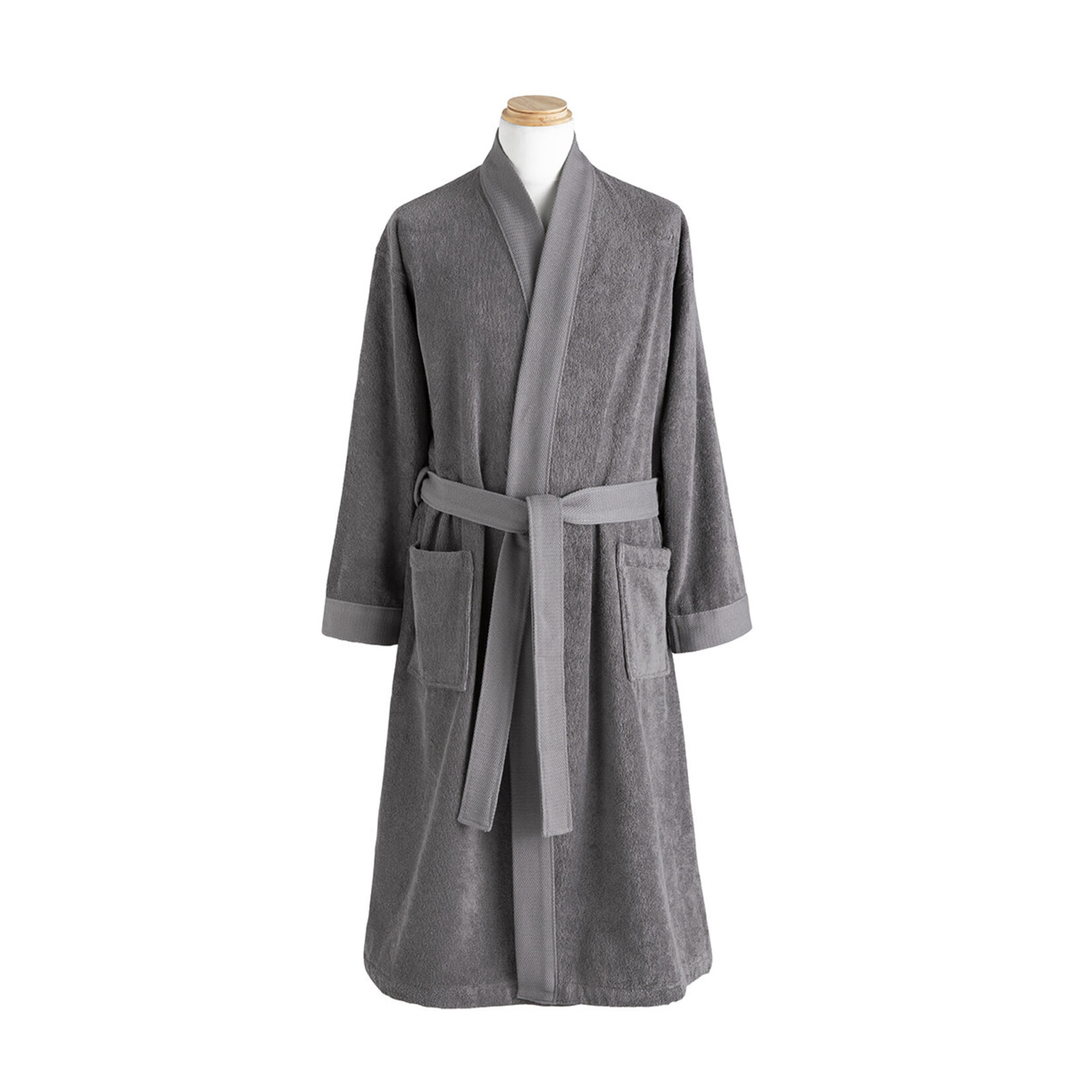 Alexandre Turpault Peignoir ESS-KIMO col kimono L graphite