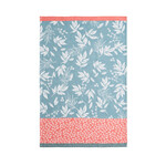 Coucke Linge Jacquard FEUILLAGE BLEU 50 x 75 cm 100% coton