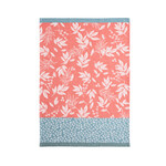 Coucke Linge Jacquard FEUILLAGE ROUGE 50 x 75 cm 100% coton