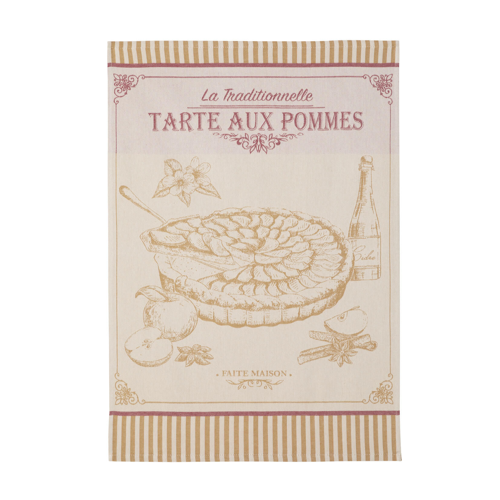 Coucke Linge Jacquard TARTE AU POMMES 50 x 75 cm 100% coton