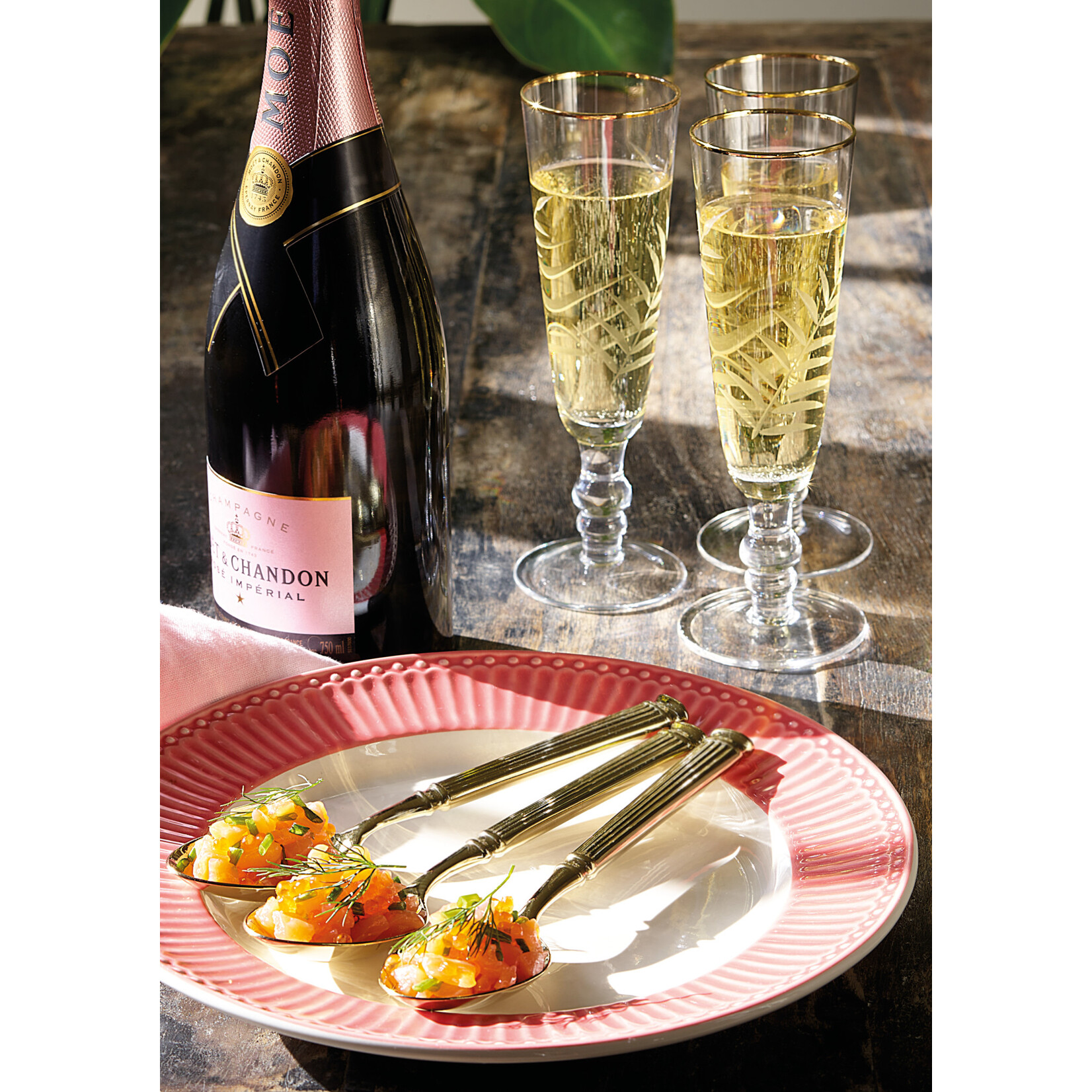 Greengate Assiette plate 23 cm - corail
