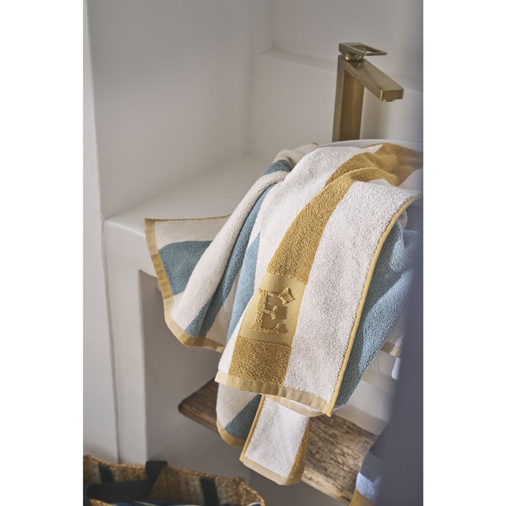 Essix Drap de plage 86x180 TRANSAT RIVIERA BLEU/JAUNE