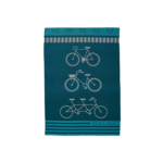 Coucke Linge jacquard EN SELLE  BLEU 50x 75 cm