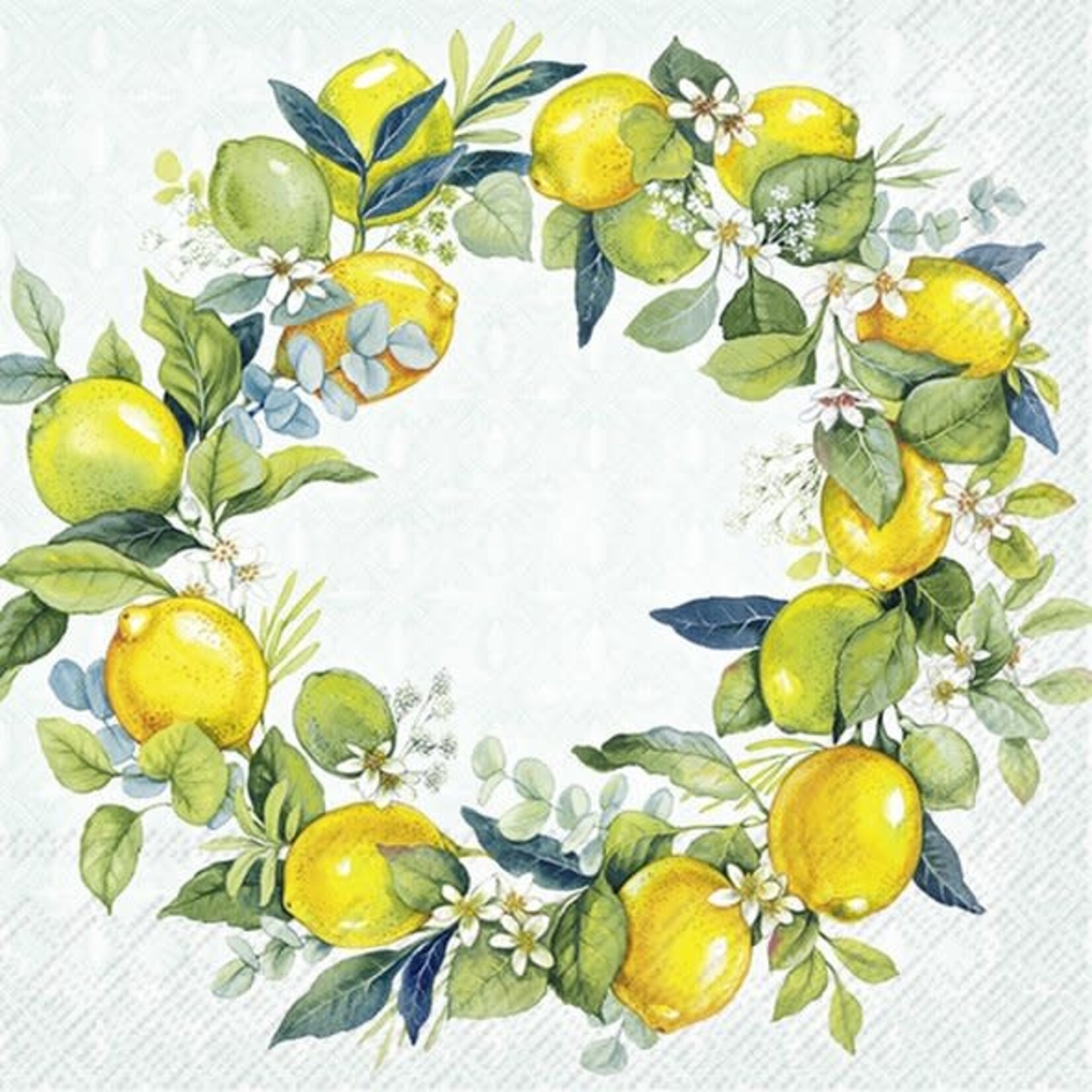 Ihr Serviette  en papier 33x33cm  Lemon Wreath mint