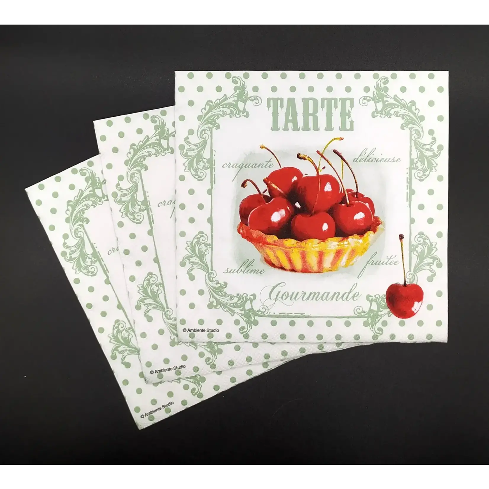 Ambiente Serviette en papier TARTE CERISE