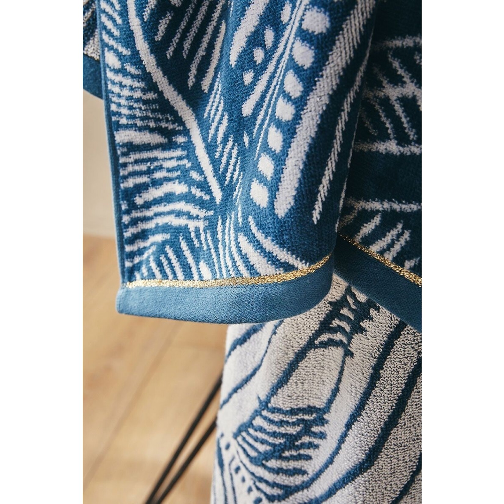 Essix Drap de plage 100x180 BORNÉO BLEU JAVA