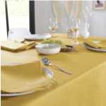 Coucke Nappe La Lilloise 180 x 180 cm  safran  50% lin 50% polyester