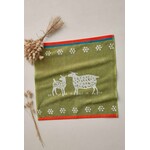 Coucke Carré éponge  MOUTON VERT 50 x 50 cm 100% coton