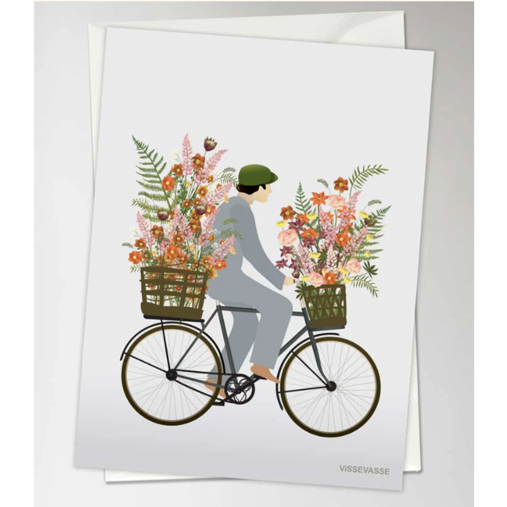 Vissevasse Carte Fleurs & Bicyclette - A6