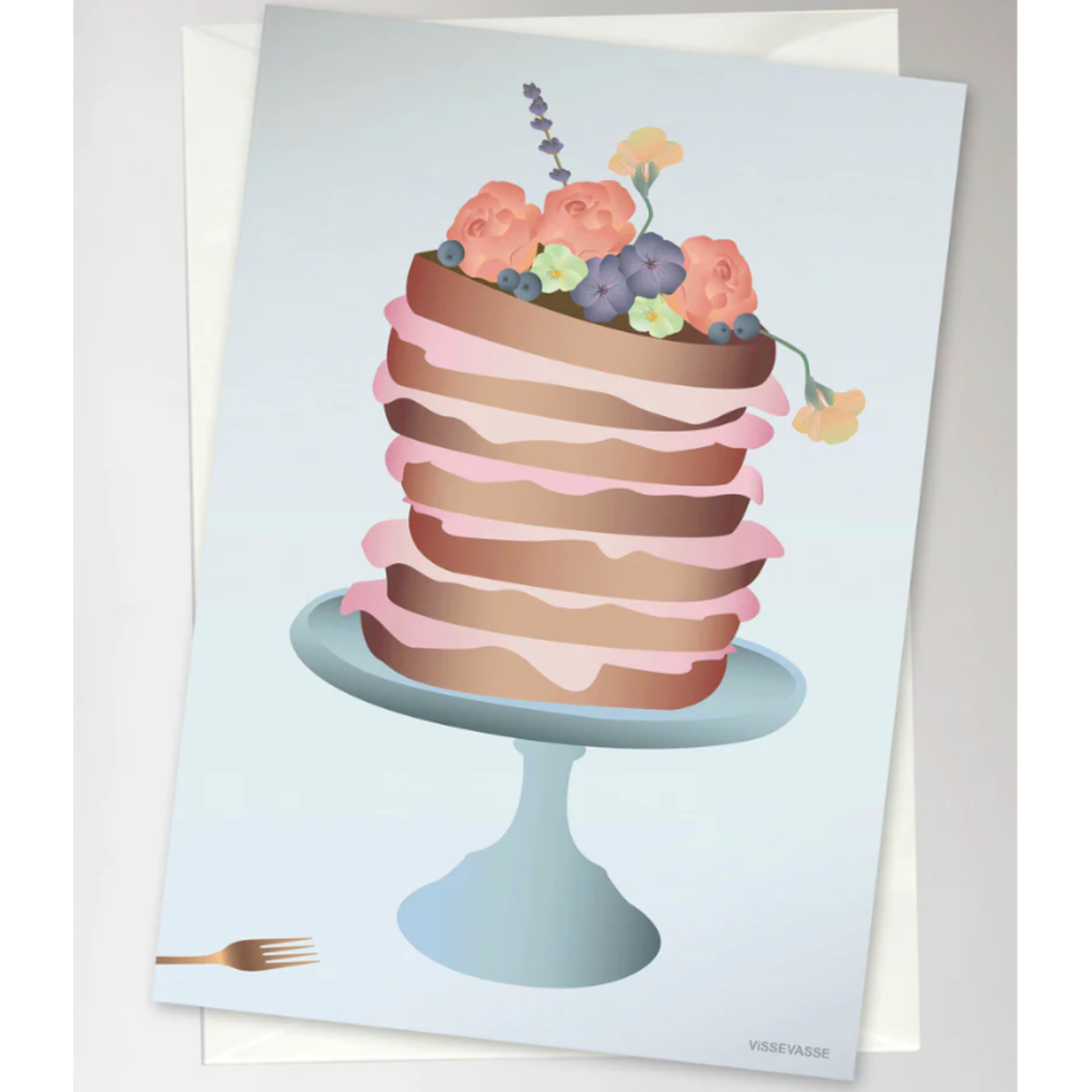 Vissevasse Carte cake & Fleurs- A6