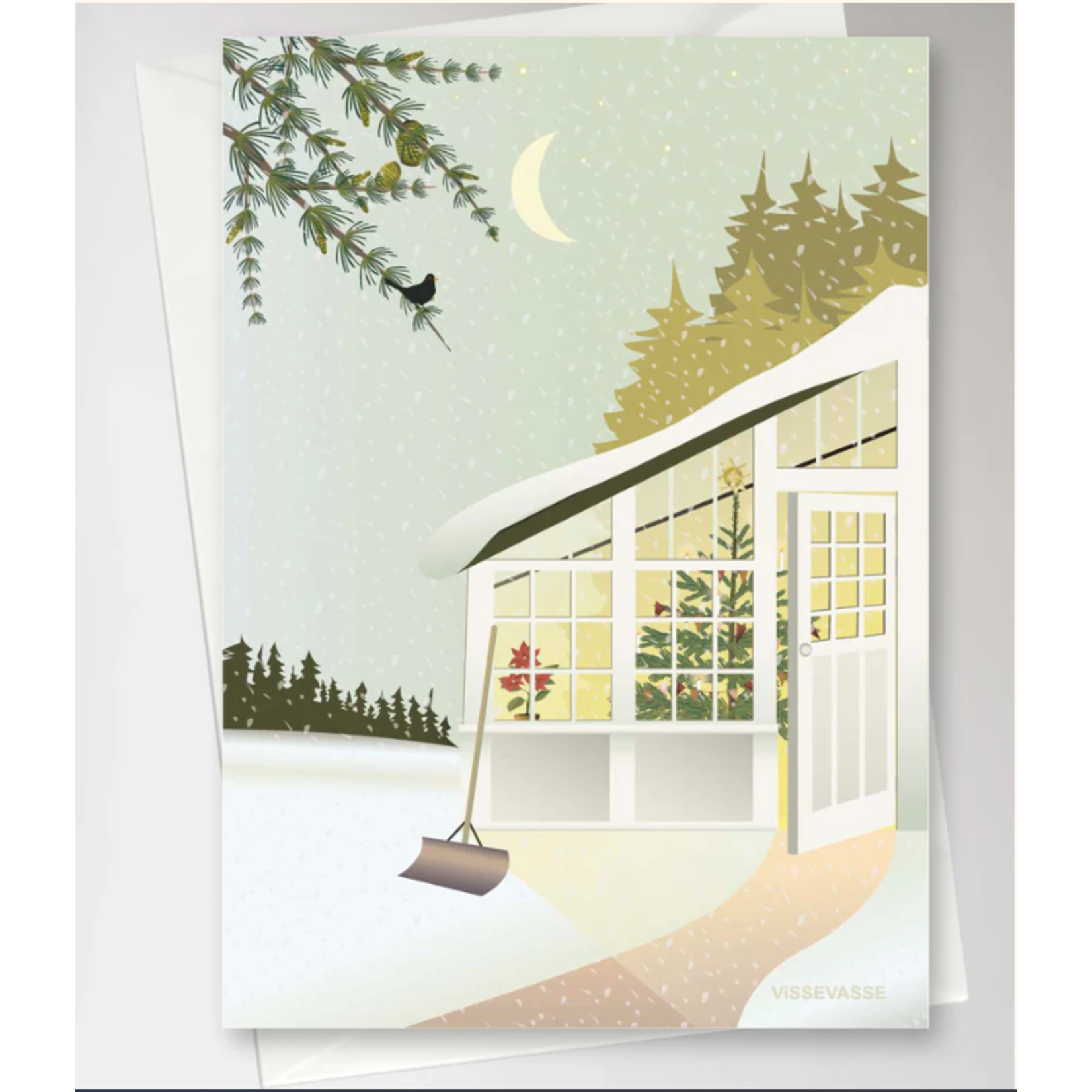 Vissevasse Carte Noël verrière- A6