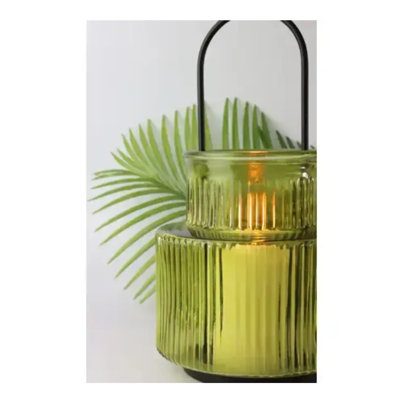 Lanterne  vert 22cm SOLLER