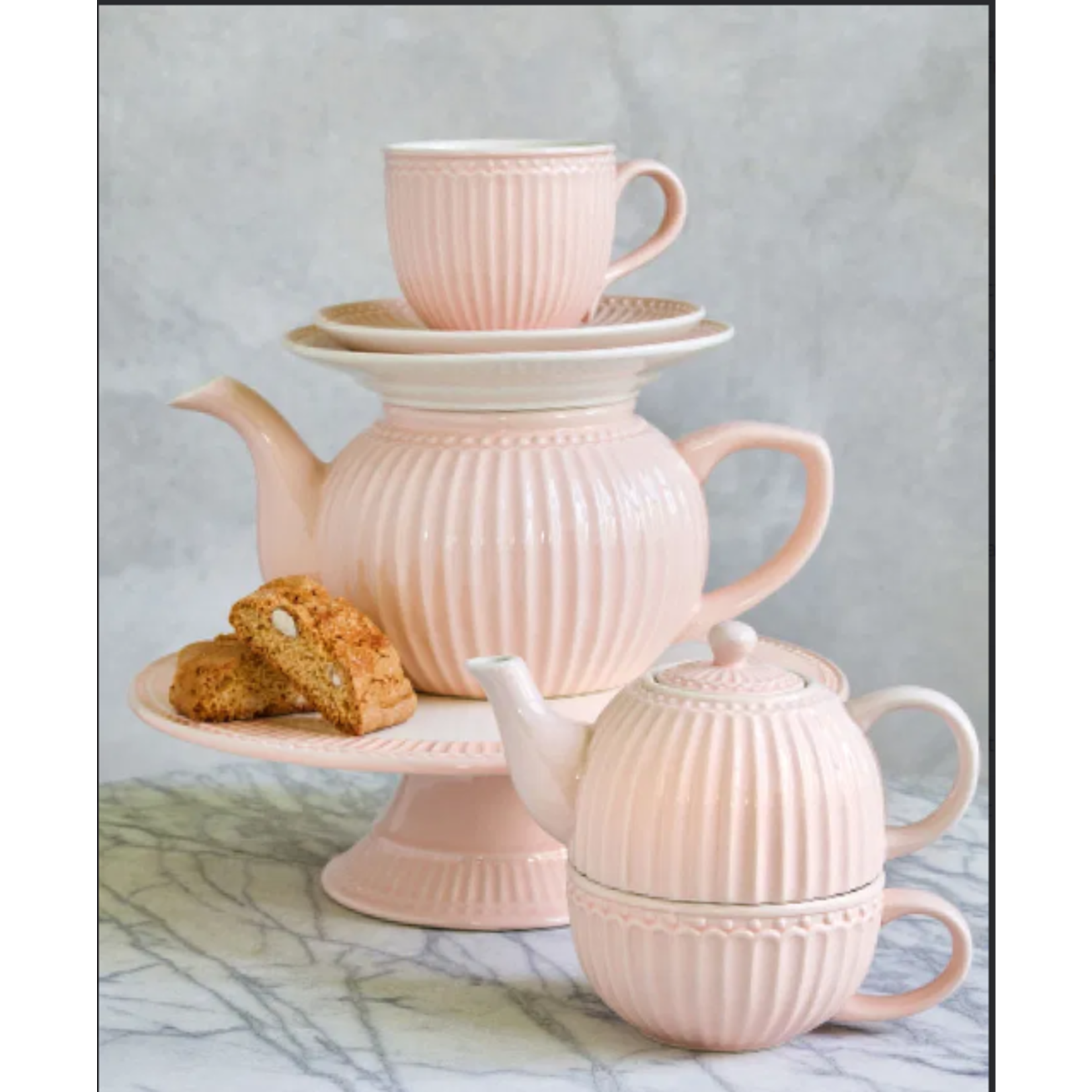 Greengate Présentoir à gâteau ALICE rose pâle