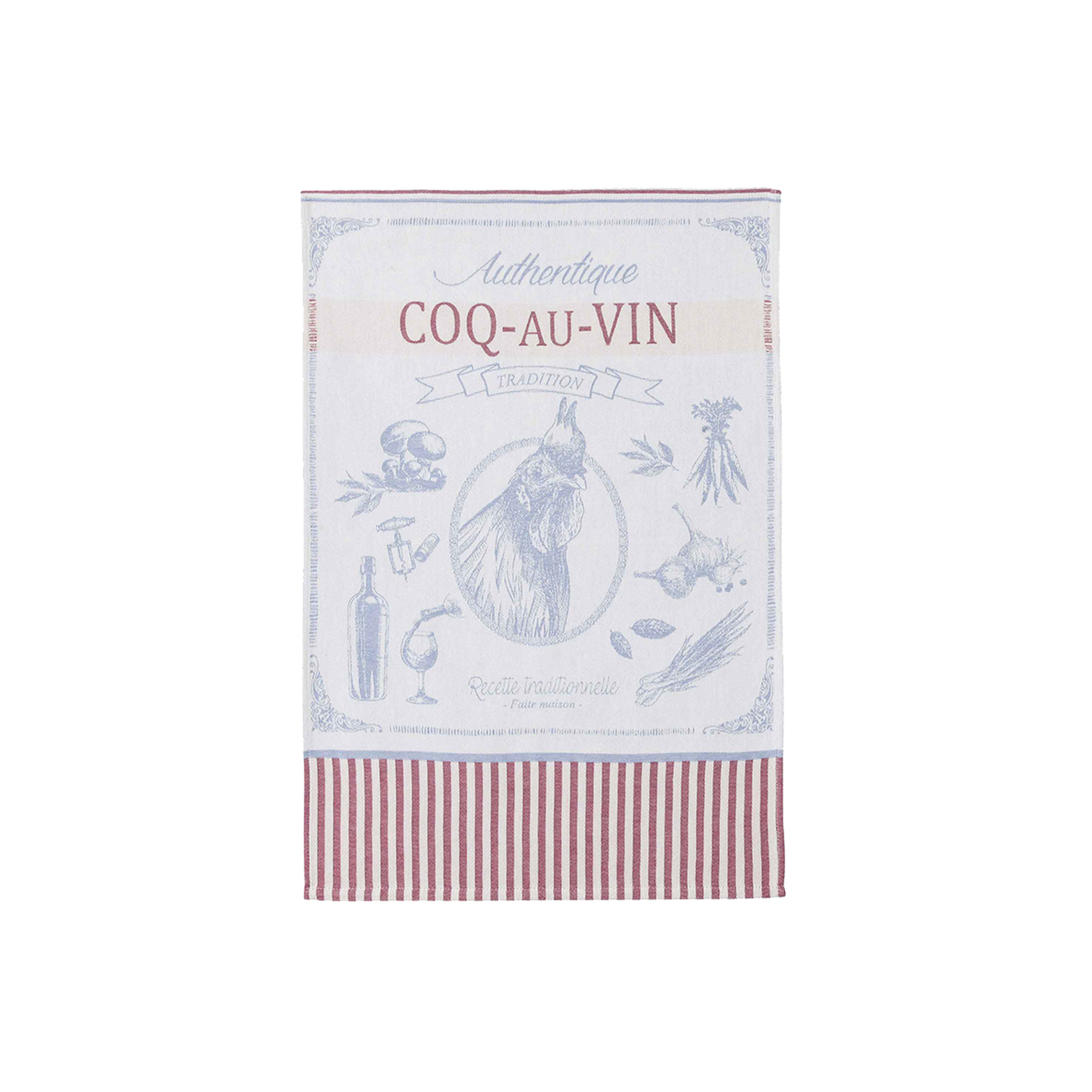 Coucke Linge Jacquard coq au vin 50 x 75 cm 100% coton