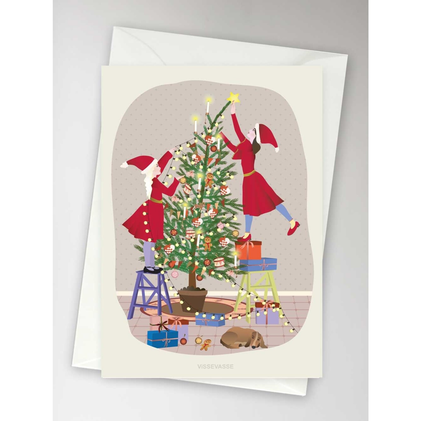 Vissevasse Carte Christmas Girl - A6