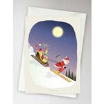 Vissevasse Carte Skiing Santa - A6