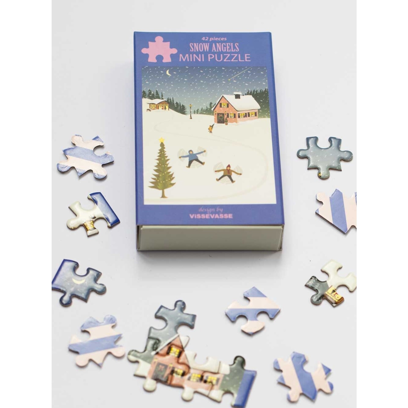 Vissevasse Mini puzzle - Snow angels