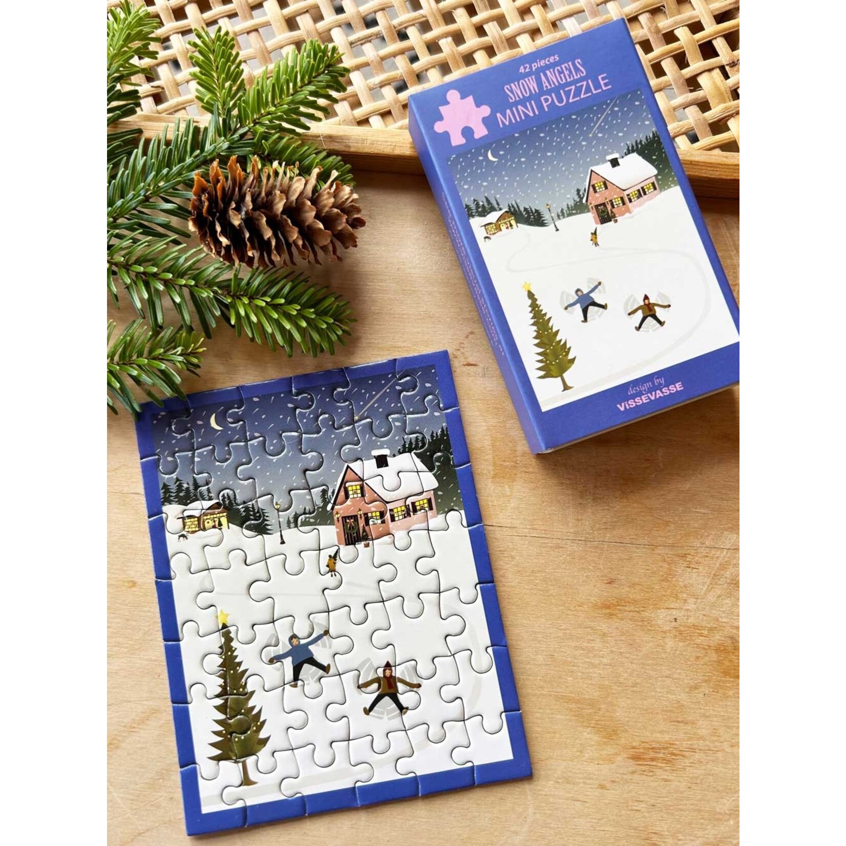 Vissevasse Mini puzzle - Snow angels