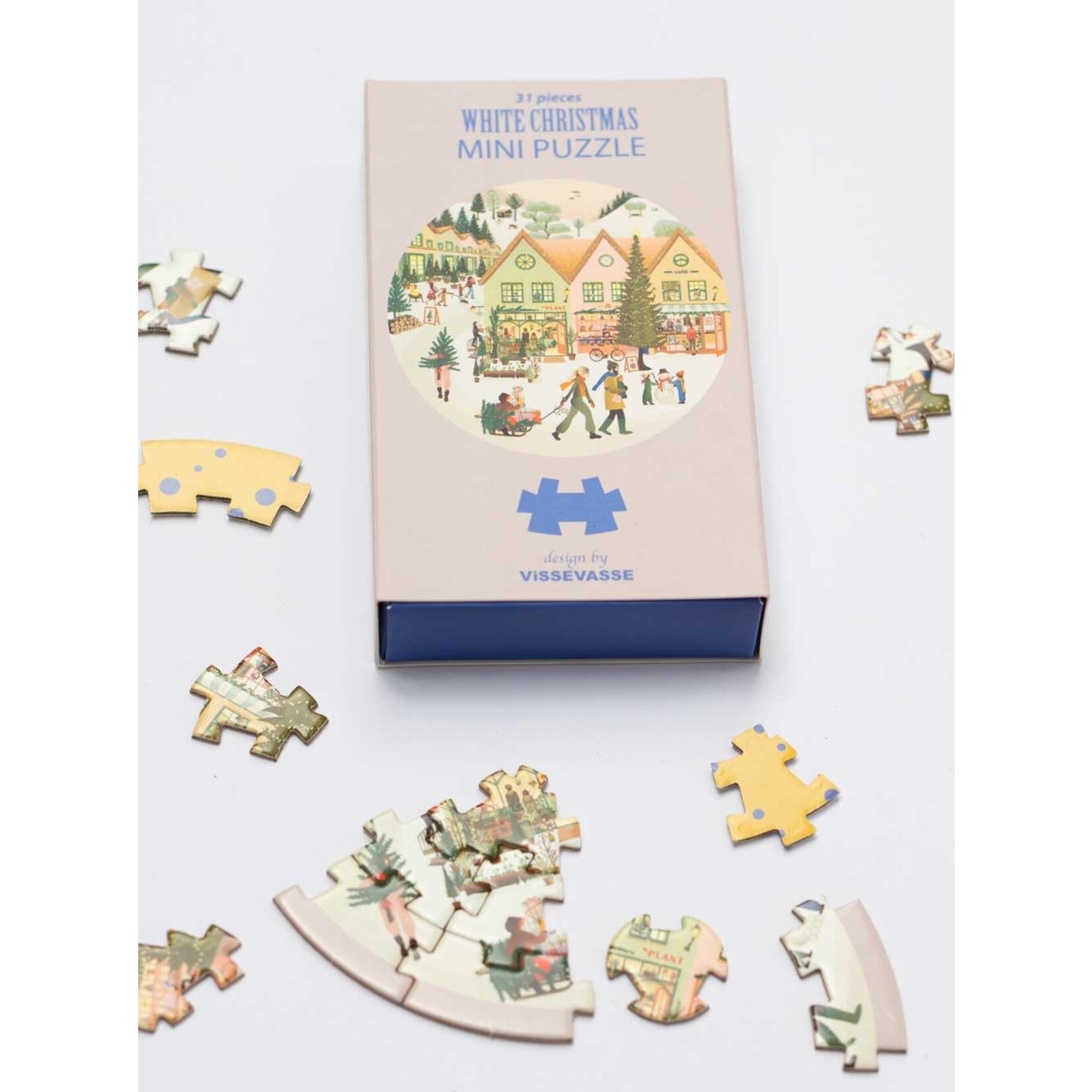 Vissevasse Mini puzzle - White christmas