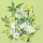 Ihr Serviette  en papier 25x25 cm  Green Cocktail