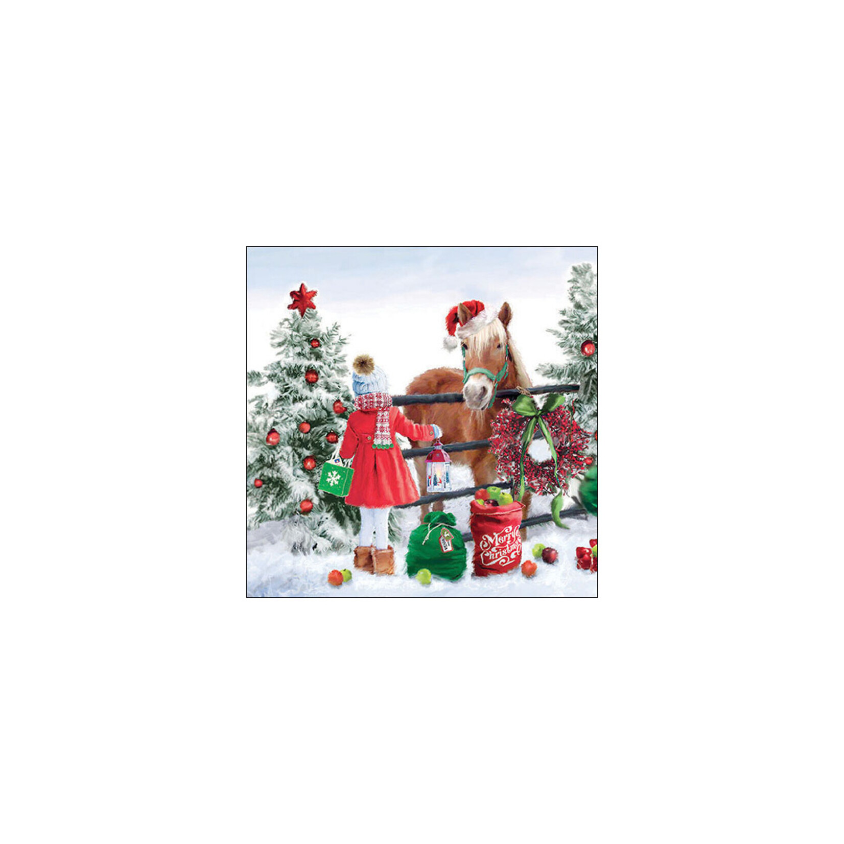 Ambiente Serviette en papier HORSE GIRL 33 x 33 cm