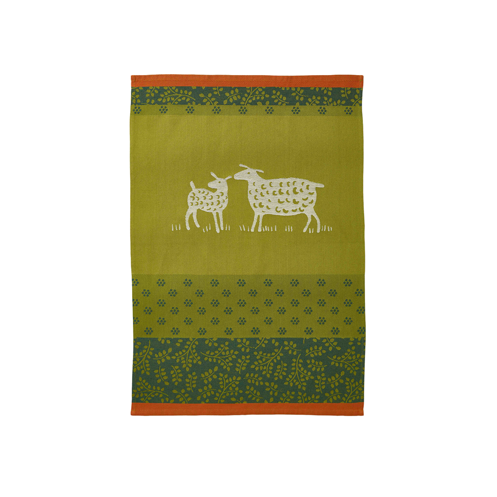 Coucke Linge imprimé MOUTON VERT TORCHON50x 75 cm