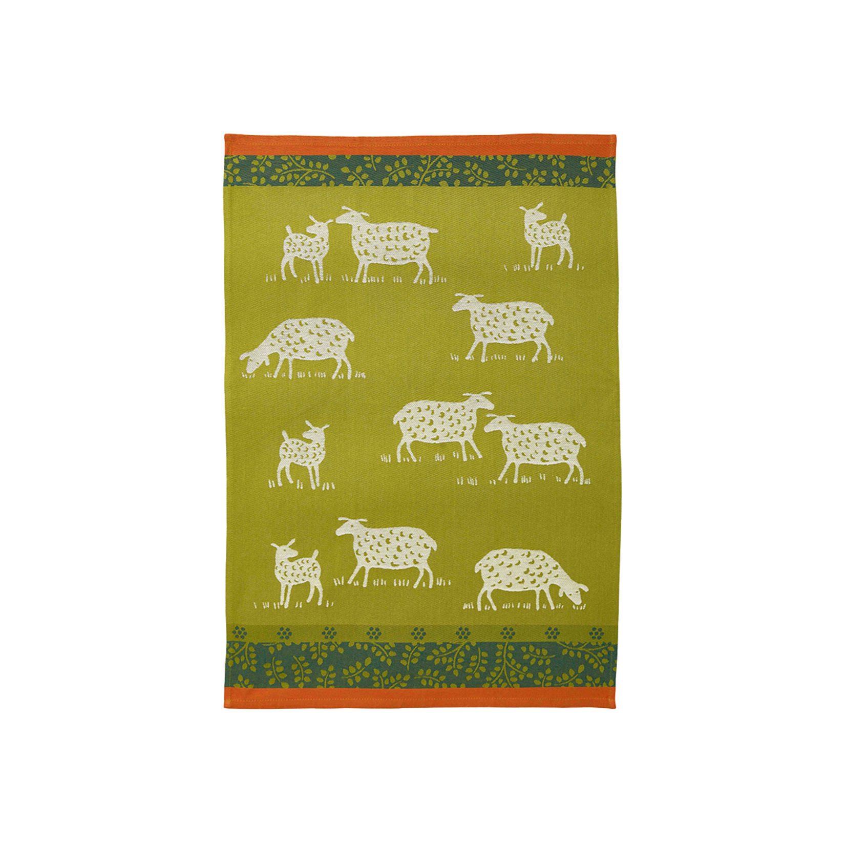 Coucke Linge jacquard PATURAGE VERT TORCHON50x 75 cm