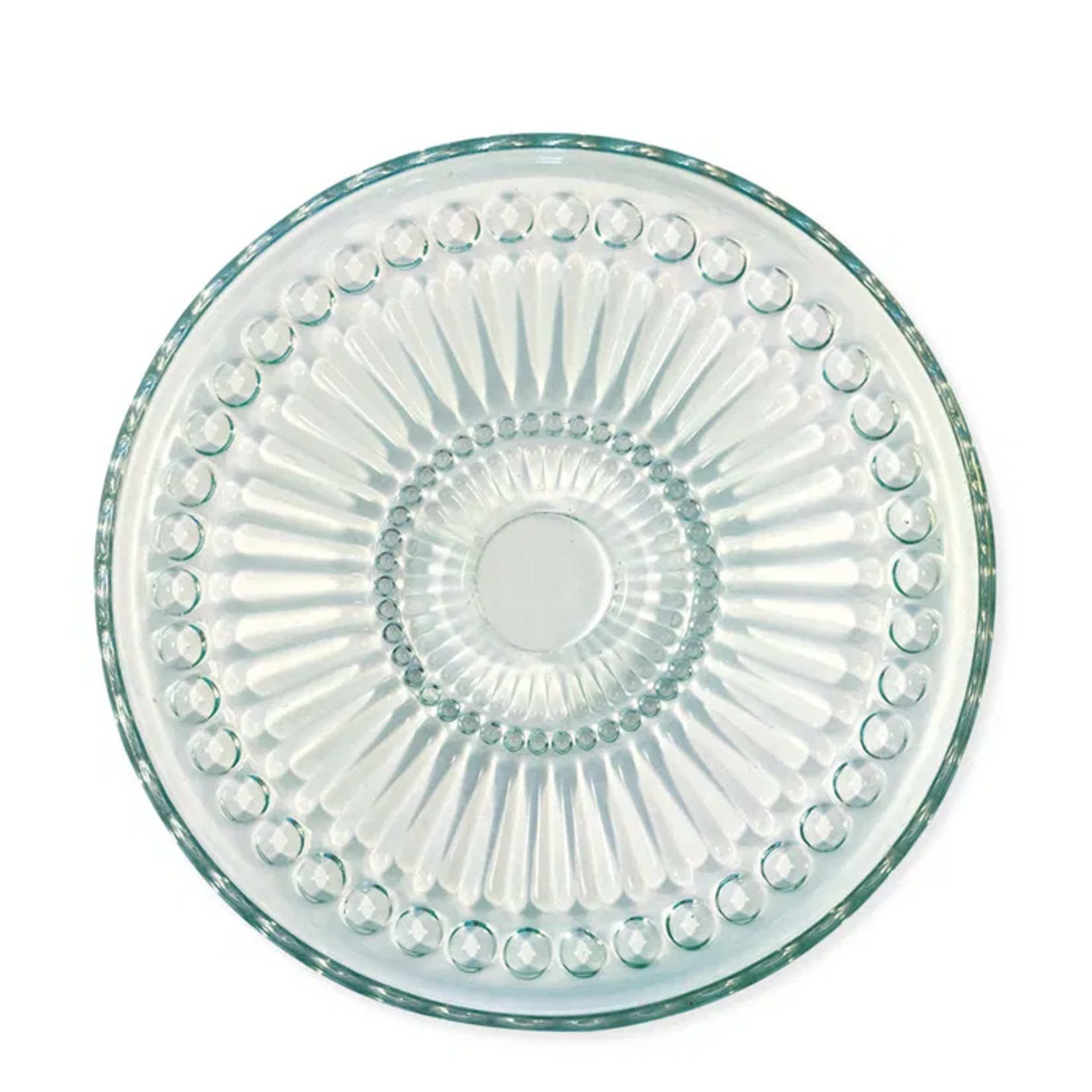 Greengate Assiette dessert  verre 18,5cm - transparent vert menthe