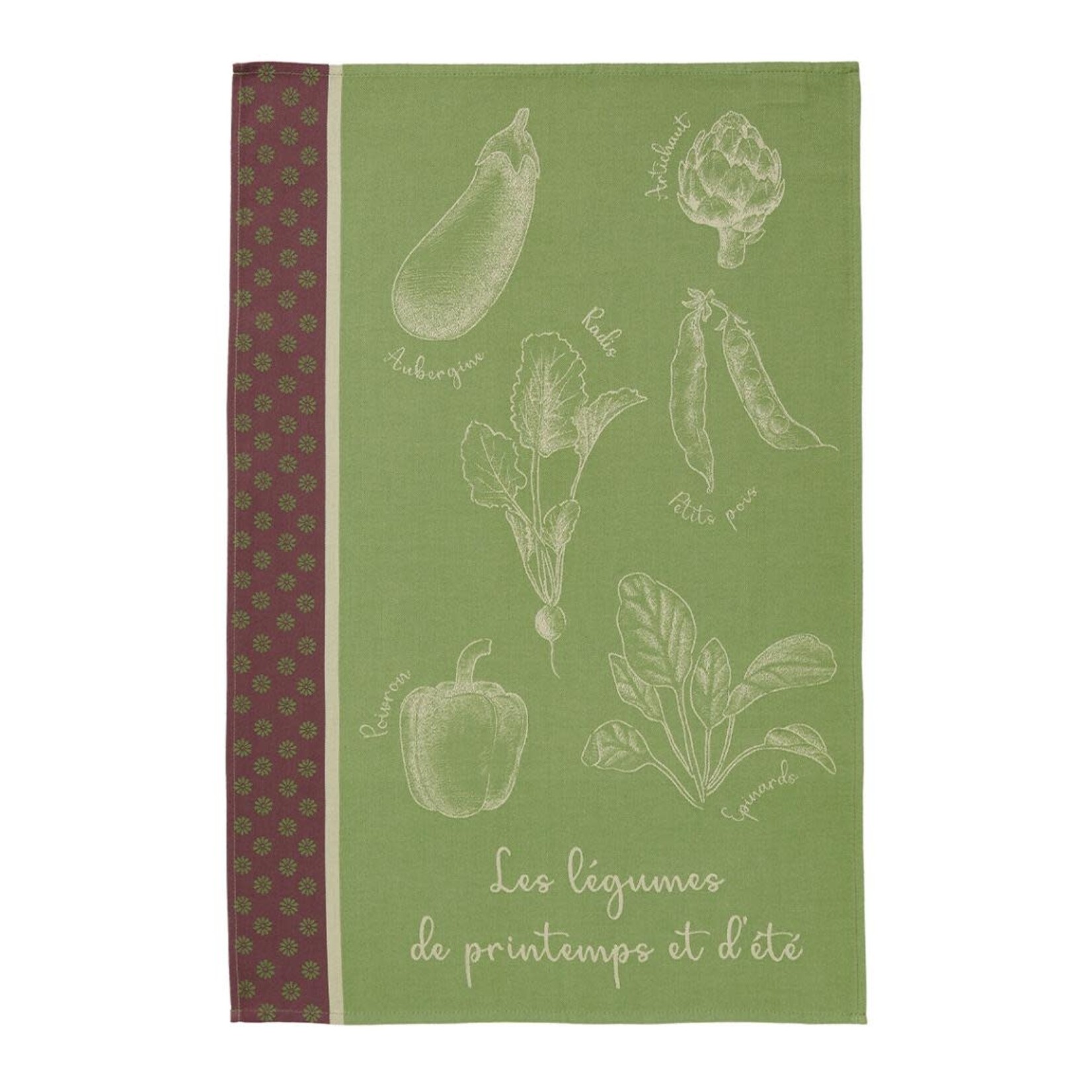 Coucke Linge jacquard POTAGER d'ETE 50x 75 cm