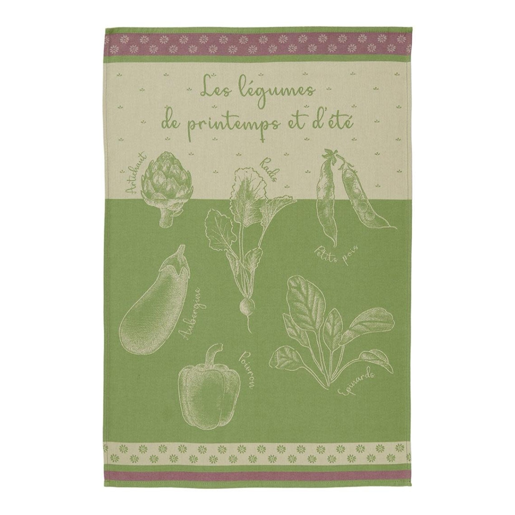 Coucke Linge jacquard POTAGER DE PRINTEMPS 50x 75 cm