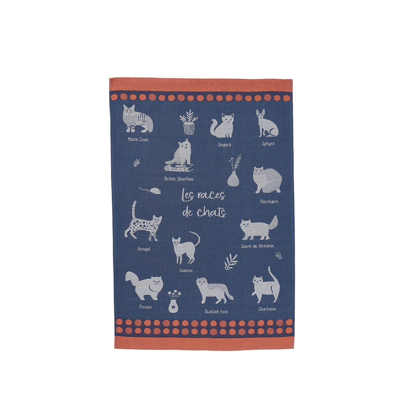 Coucke Linge jacquard RACES DE CHAT 50 x 75 cm