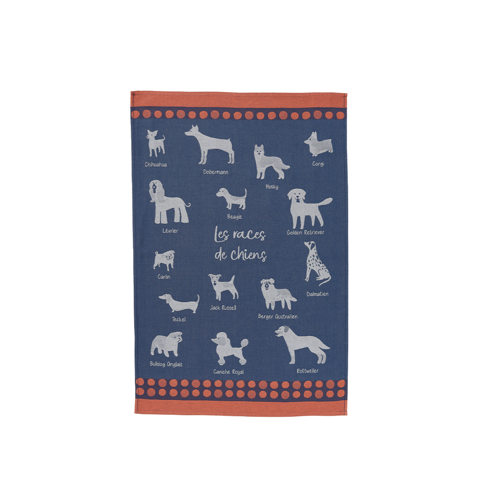 Coucke Linge jacquard RACES DE CHIEN 50 x 75 cm