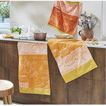 Coucke Linge Jacquard ABRICOTS DU VERGER 50 x 75 cm