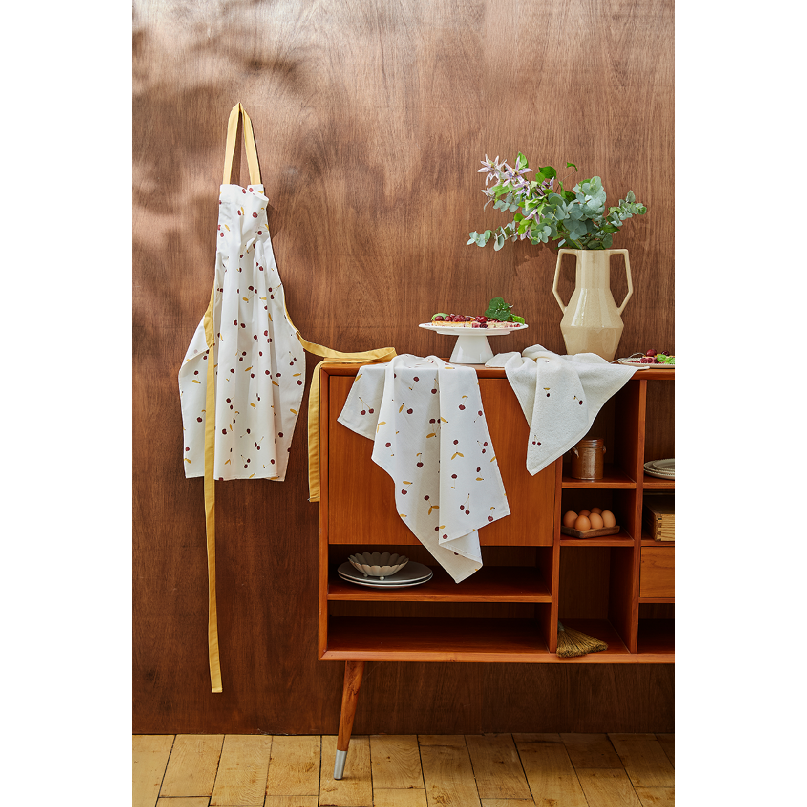 Coucke Linge imprimé cerises